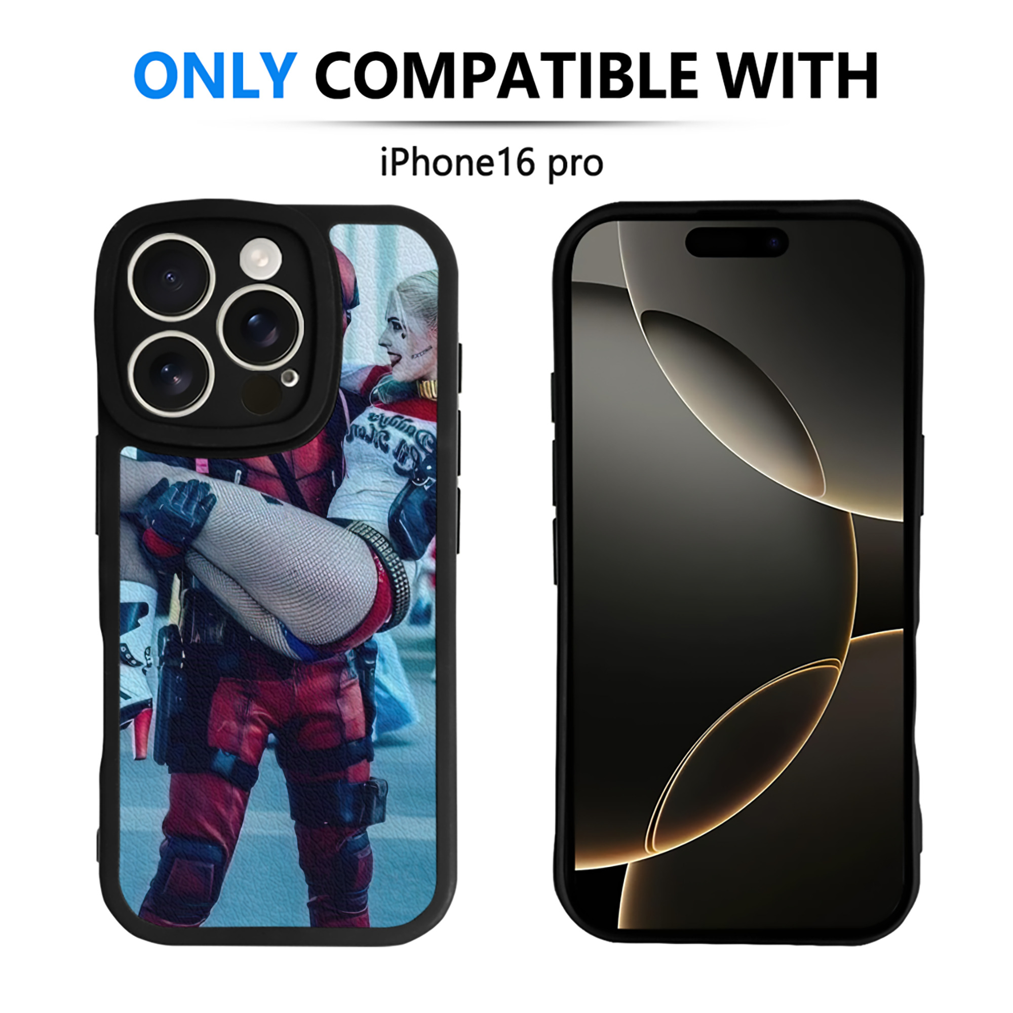 （画像用） Deadpool デッドプール 【iPhone 16シリーズ対応】シリコンスマホケース（レザー調） 材質：シリコン